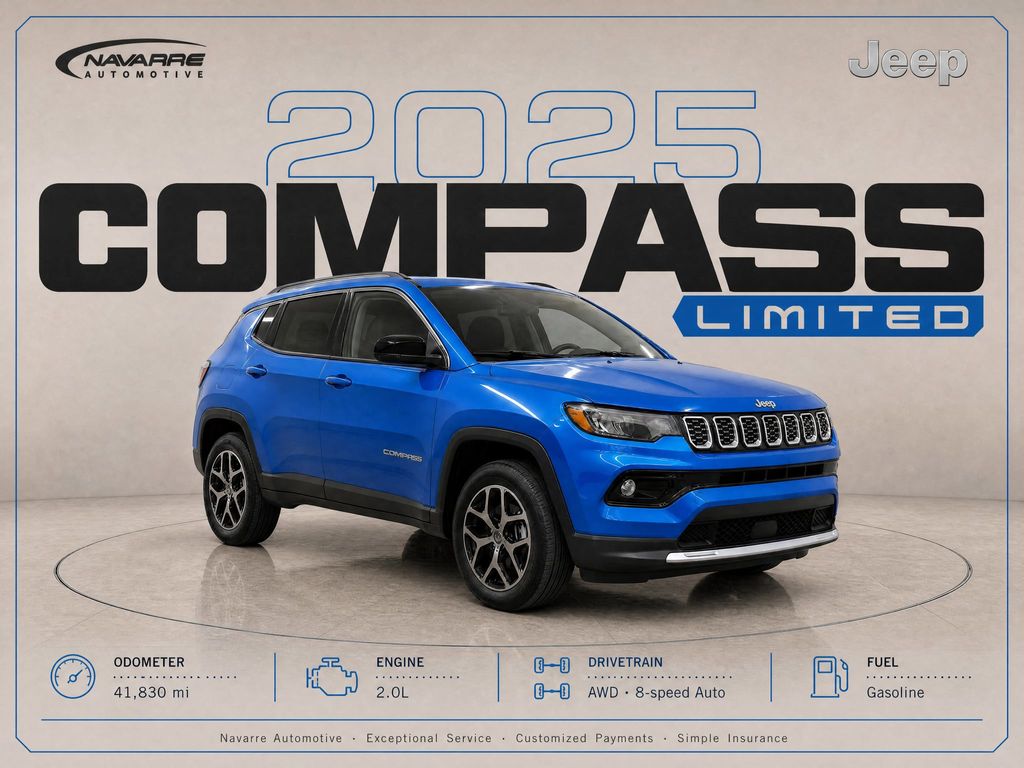 Blue Pearl 2025 Jeep Compass SUV / Crossover Four-Wheel Drive 8-Speed Automatic