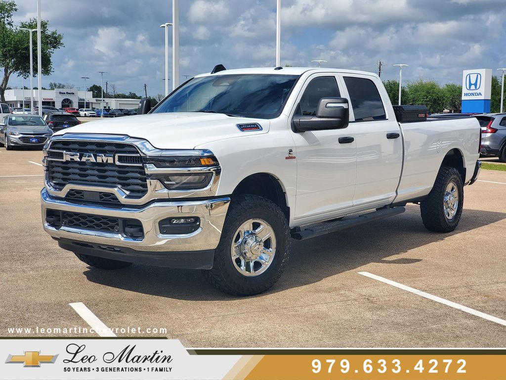 Bright White Clearcoat 2025 RAM 2500 Tradesman Crew Cab LB 4WD Pickup Truck Four-Wheel Drive 8-Speed Automatic
