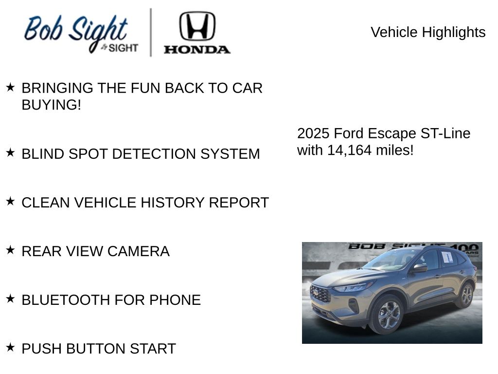 Used 2025 Ford Escape ST-Line with VIN 1FMCU9MNXSUA83827 for sale in Kansas City