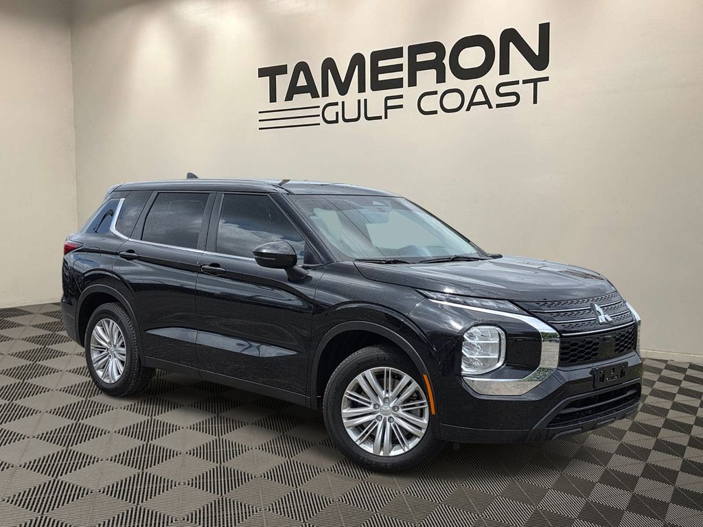 Black 2023 Mitsubishi Outlander ES S-AWC SUV / Crossover All-Wheel Drive Continuously Variable Transmission