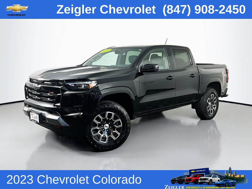 Black 2023 Chevrolet Colorado Z71 Crew Cab 4WD Pickup Truck Four-Wheel Drive 8-Speed Automatic