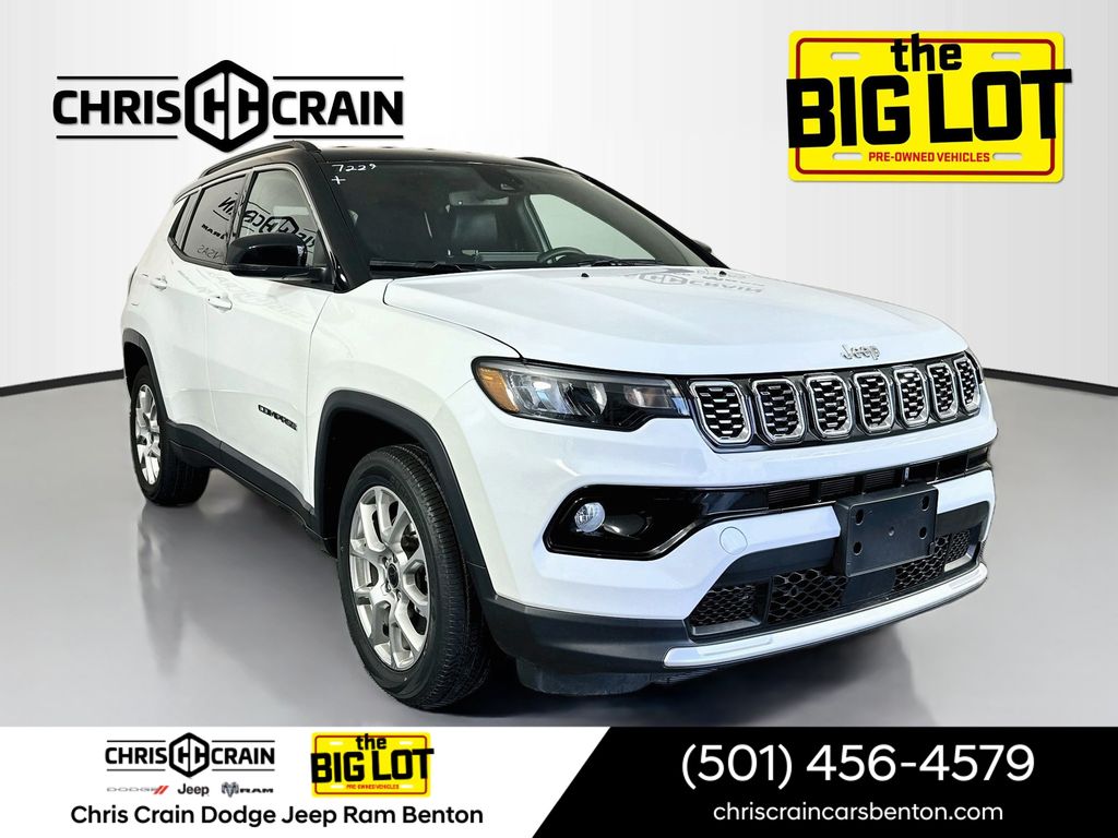 Bright White Clearcoat 2025 Jeep Compass SUV / Crossover Four-Wheel Drive 8-Speed Automatic