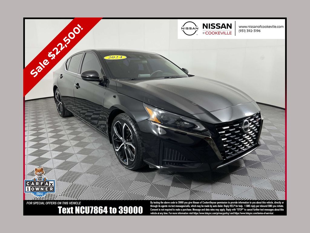 Super Black 2024 Nissan Altima Sedan Front-Wheel Drive Continuously Variable Transmission