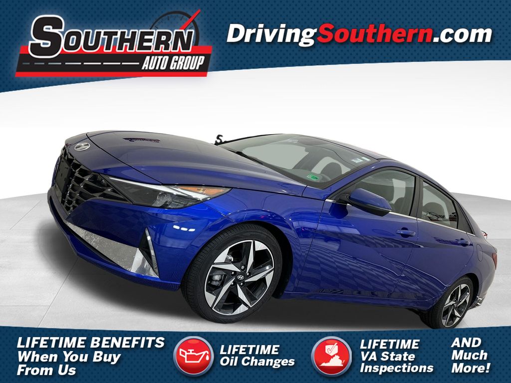 Intense Blue 2021 Hyundai Elantra Sedan Front-Wheel Drive Continuously Variable Transmission