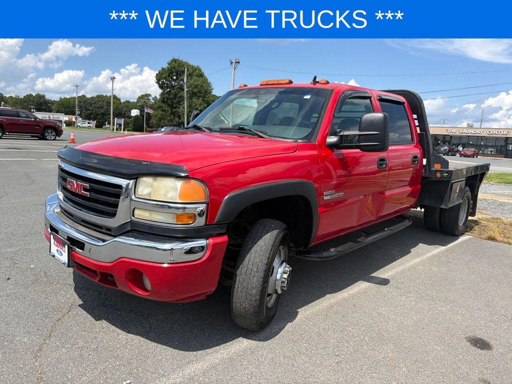 Fire Red 2007 GMC Sierra Classic 3500 Pickup Truck Four-Wheel Drive 6-Speed Automatic