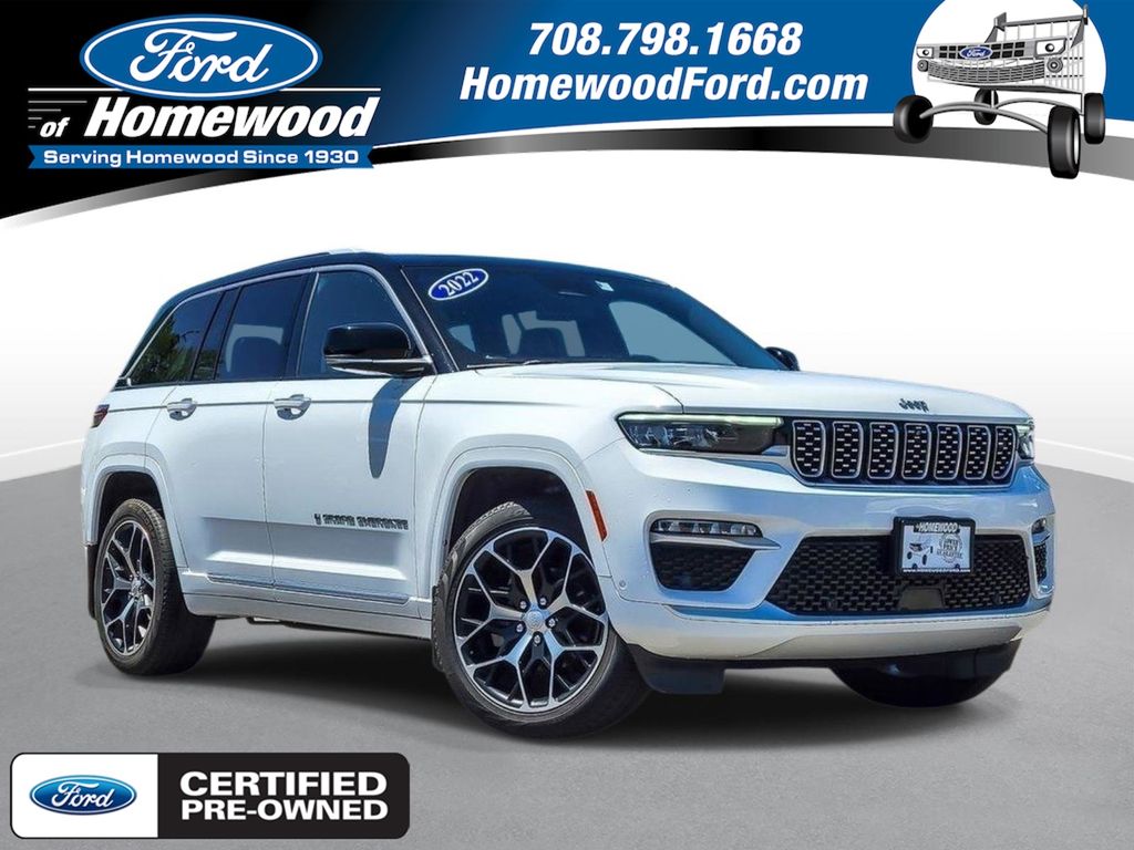 Bright White Clearcoat 2022 Jeep Grand Cherokee SUV / Crossover Four-Wheel Drive 8-Speed Automatic
