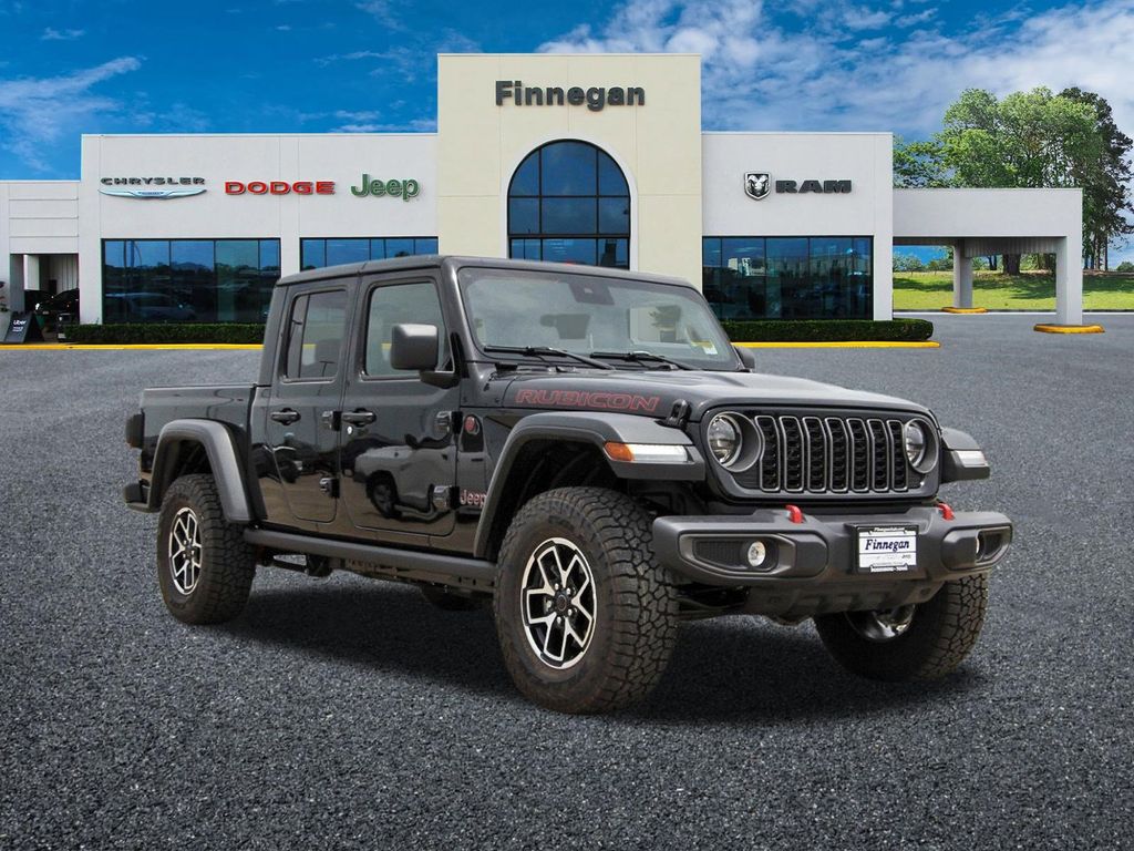 Black Clearcoat 2025 Jeep Gladiator Rubicon Crew Cab 4WD Pickup Truck Four-Wheel Drive 8-Speed Automatic