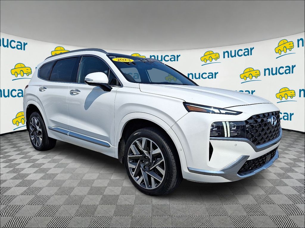White Pearl 2023 Hyundai Santa Fe SUV / Crossover All-Wheel Drive Automatic