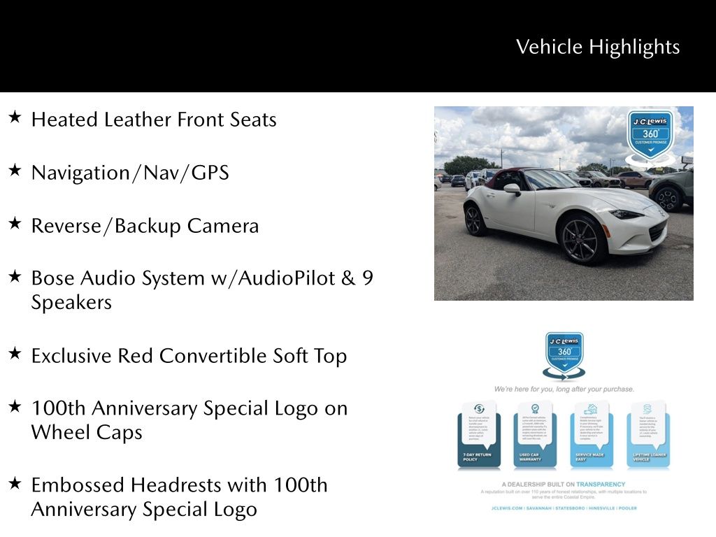2020 Mazda MX-5 Miata 100th Anniversary
