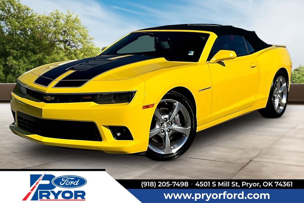 Bright Yellow 2014 Chevrolet Camaro Convertible Rear-Wheel Drive 6-Speed Automatic