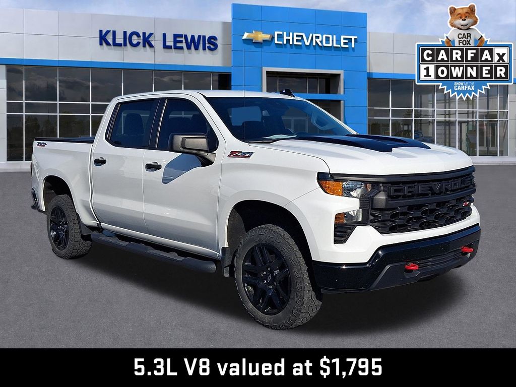 2022 Chevrolet Silverado 1500 Custom Trail Boss White at Carlisle Cadillac Buick GMC