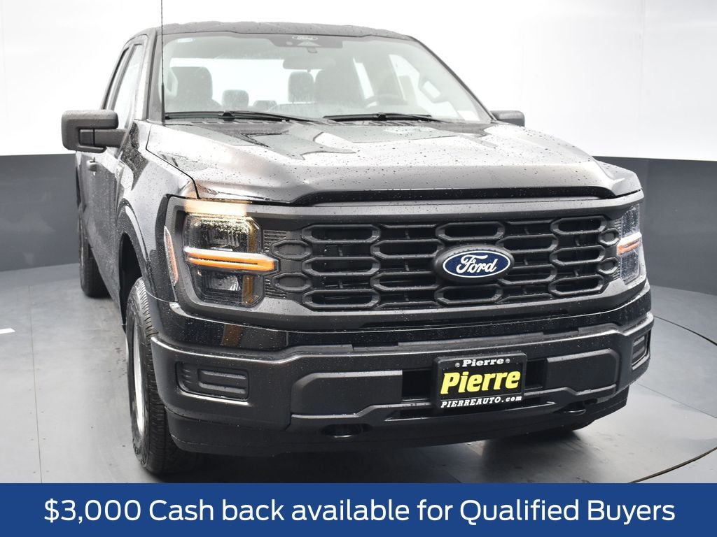 Black Metallic 2025 Ford F-150 XL SuperCab 4WD Pickup Truck Four-Wheel Drive Automatic