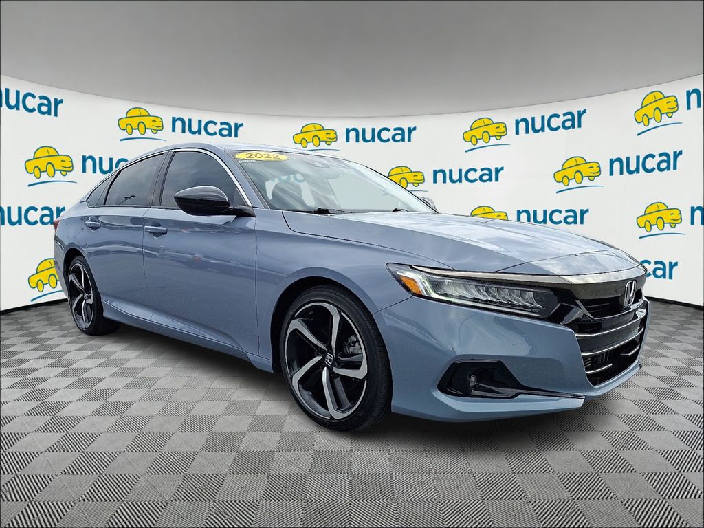 Gray 2022 Honda Accord Sedan Front-Wheel Drive Continuously Variable Transmission