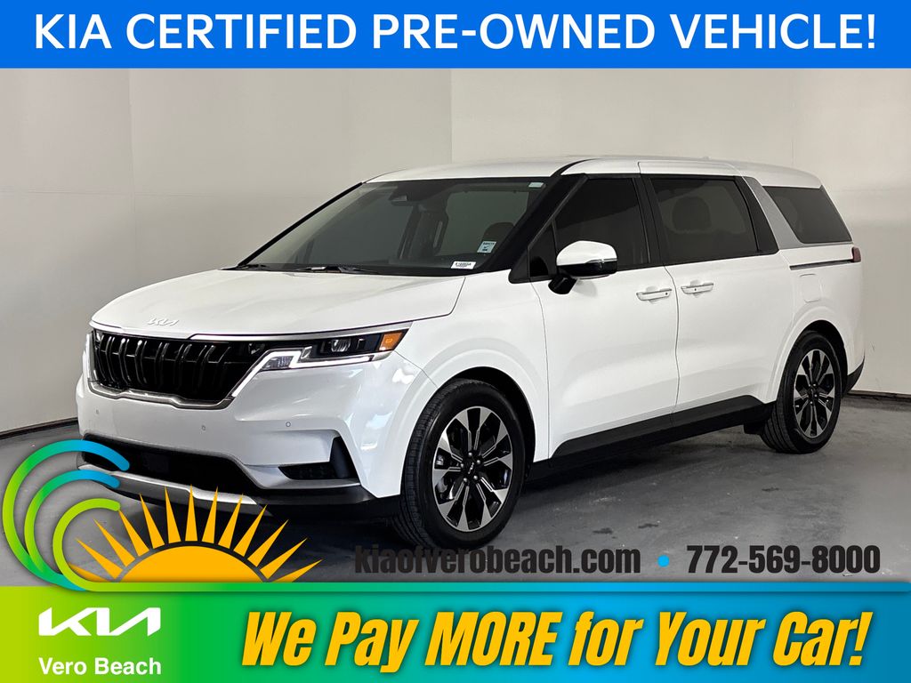 Snow White Pearl 2024 Kia Carnival EX FWD Minivan Front-Wheel Drive 8-Speed Automatic