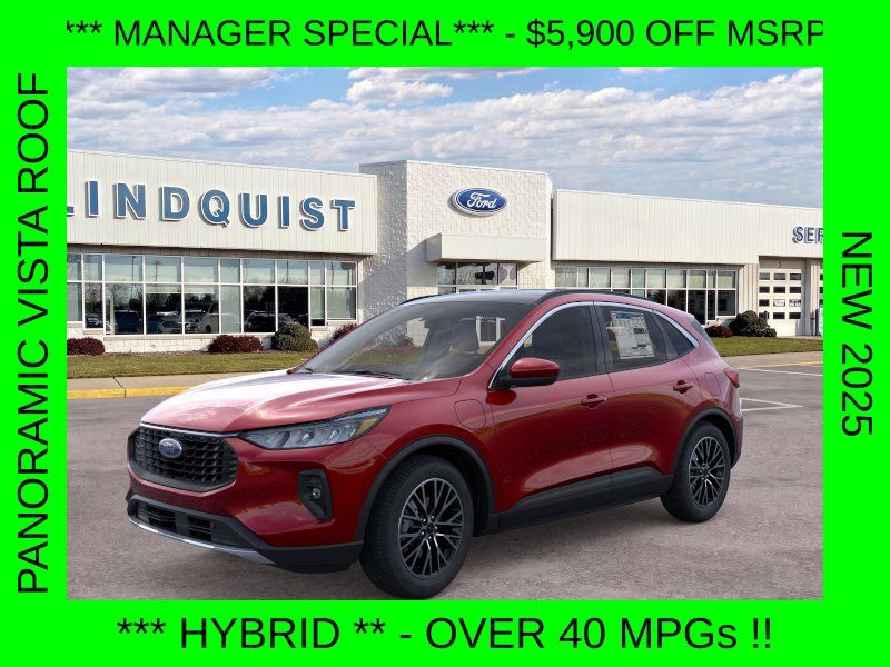 Rapid Red Metallic Tinted Clearcoat 2025 Ford Escape Hybrid Plug-in SUV / Crossover Front-Wheel Drive Continuously Variable Transmission