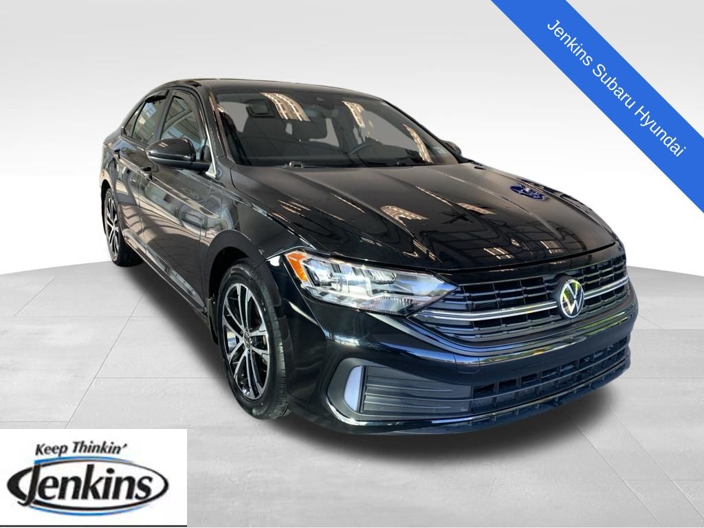 Deep Black Pearl 2024 Volkswagen Jetta Sedan Front-Wheel Drive 8-Speed Automatic