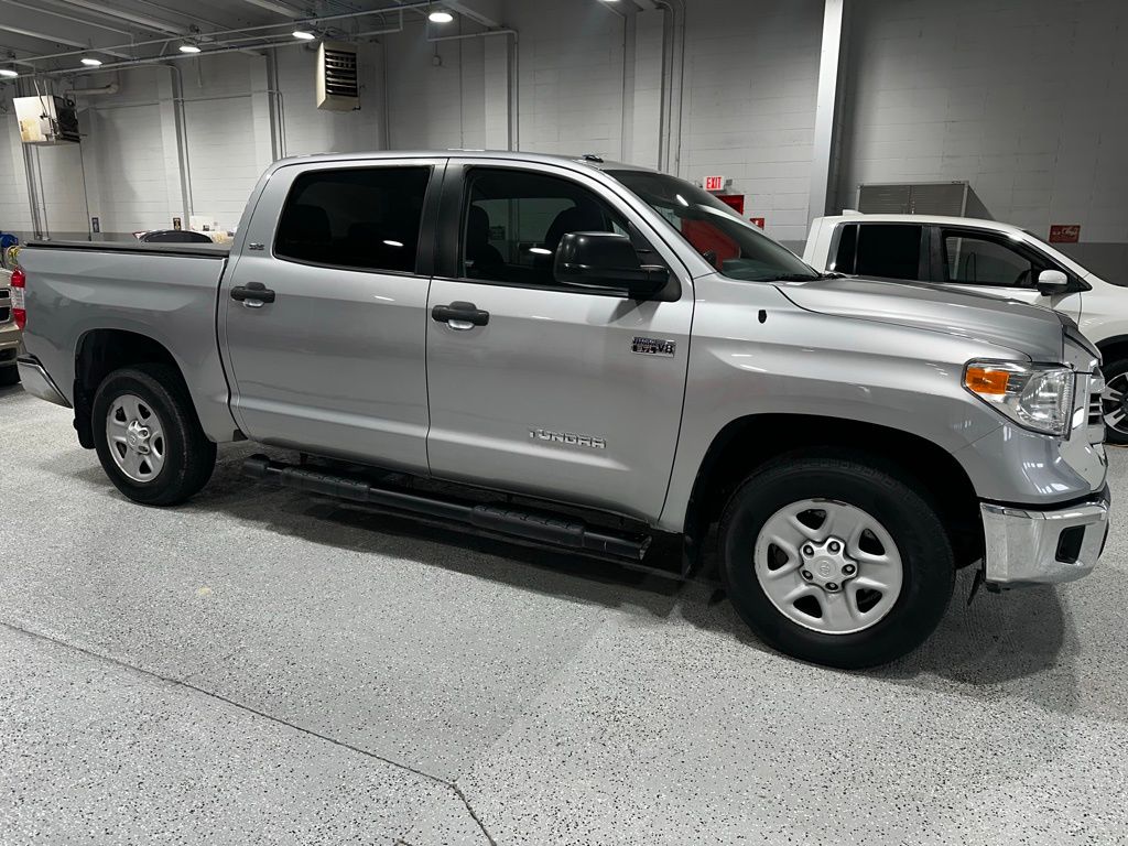Silver Sky Metallic 2017 Toyota Tundra SR5 CrewMax 5.7L FFV 4WD Pickup Truck Four-Wheel Drive 6-Speed Automatic Overdrive