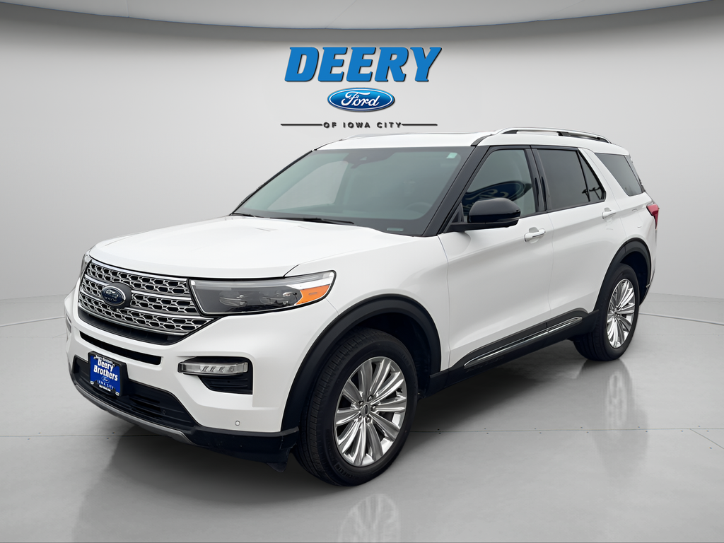 Star White Metallic Tri-Coat 2022 Ford Explorer Limited AWD SUV / Crossover All-Wheel Drive 10-Speed Automatic