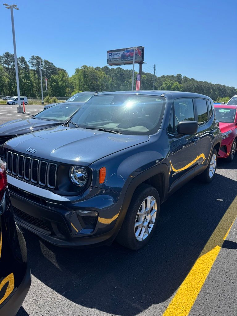 Slate Blue Pearlcoat 2023 Jeep Renegade Latitude 4WD SUV / Crossover Four-Wheel Drive 9-Speed Automatic
