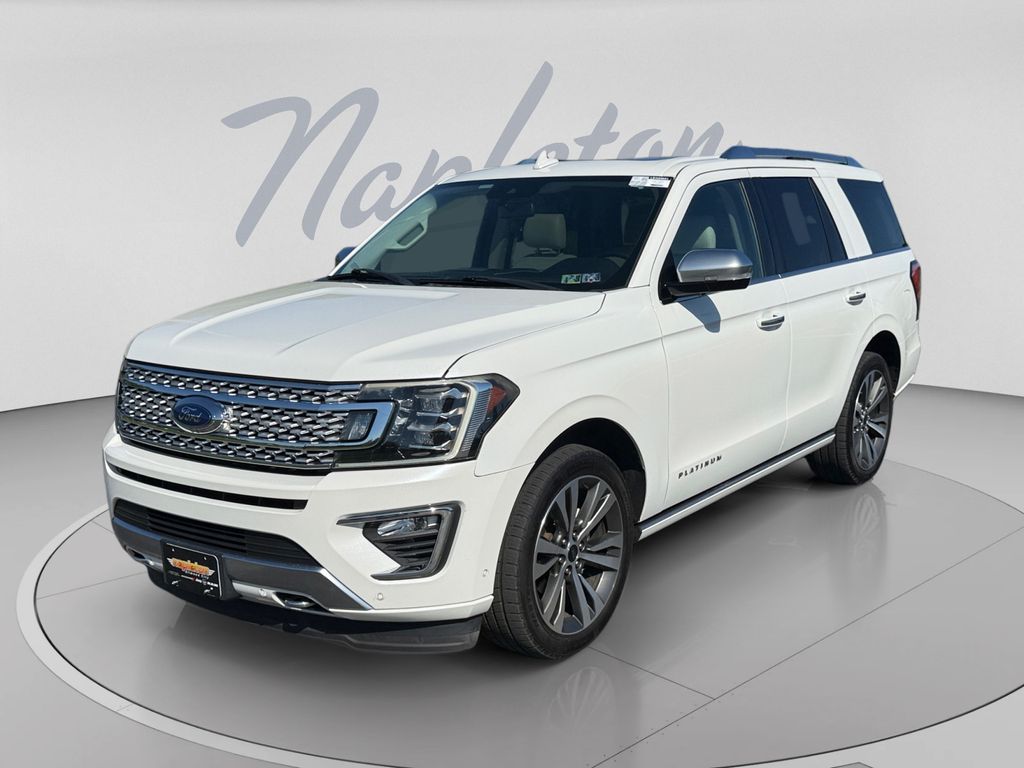White Metallic 2020 Ford Expedition Platinum 4WD SUV / Crossover Four-Wheel Drive Automatic