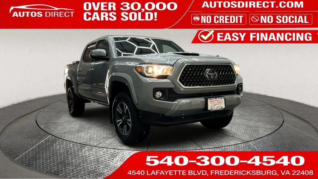 Gray 2019 Toyota Tacoma TRD Sport Double Cab 4WD Pickup Truck Four-Wheel Drive 6-Speed Automatic