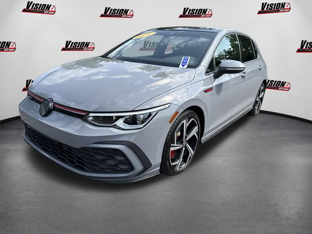 Gray 2024 Volkswagen Golf GTI Hatchback Front-Wheel Drive 7-Speed Dual Clutch