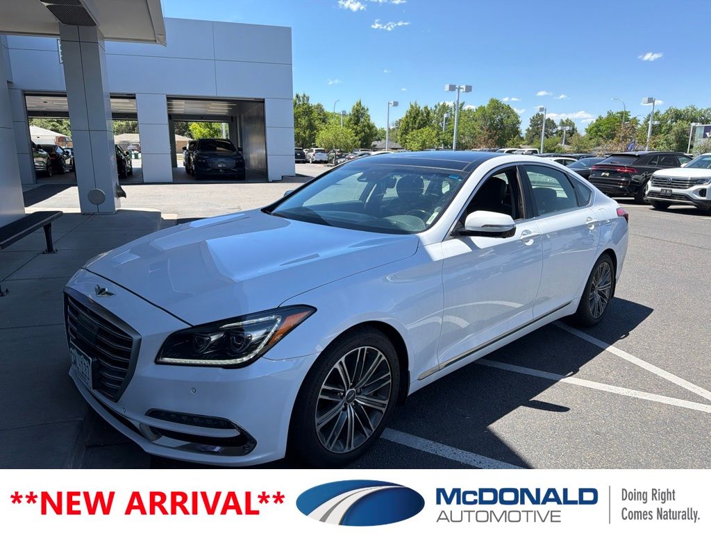 Casablanca White 2018 Genesis G80 3.8L Sedan Rear-Wheel Drive 8-Speed Automatic