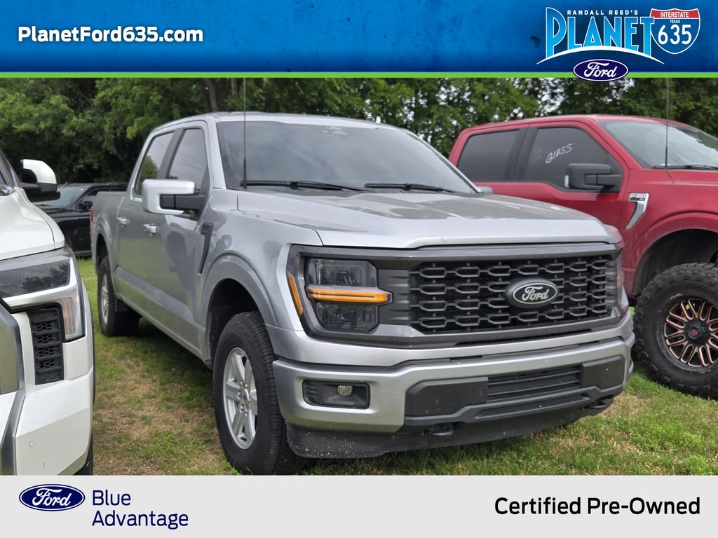 Silver Metallic 2024 Ford F-150 STX SuperCrew 4WD Pickup Truck Four-Wheel Drive Automatic