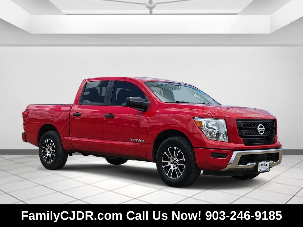 Red Alert 2022 Nissan Titan Pickup Truck 4X2 9-Speed Automatic