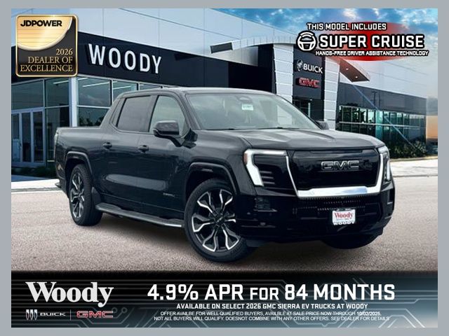 Onyx Black 2025 GMC Sierra EV Pickup Truck All-Wheel Drive 1-Speed Automatic