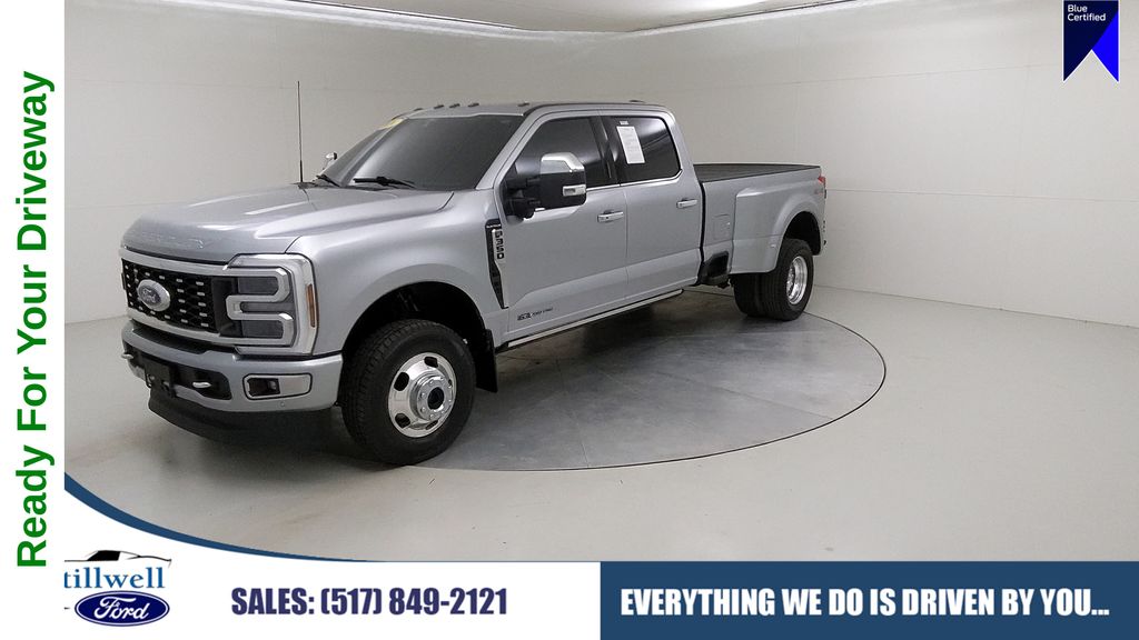 Silver 2024 Ford F-350 Super Duty Pickup Truck Four-Wheel Drive Automatic
