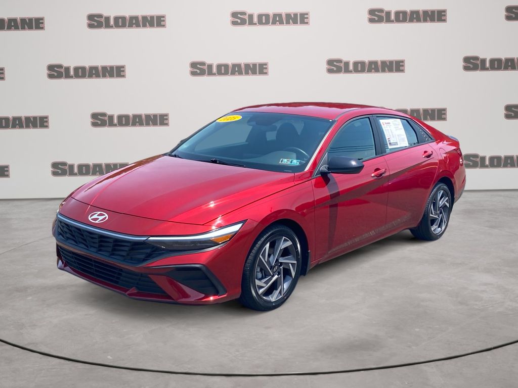 Ultimate Red 2025 Hyundai Elantra Sedan Front-Wheel Drive Continuously Variable Transmission
