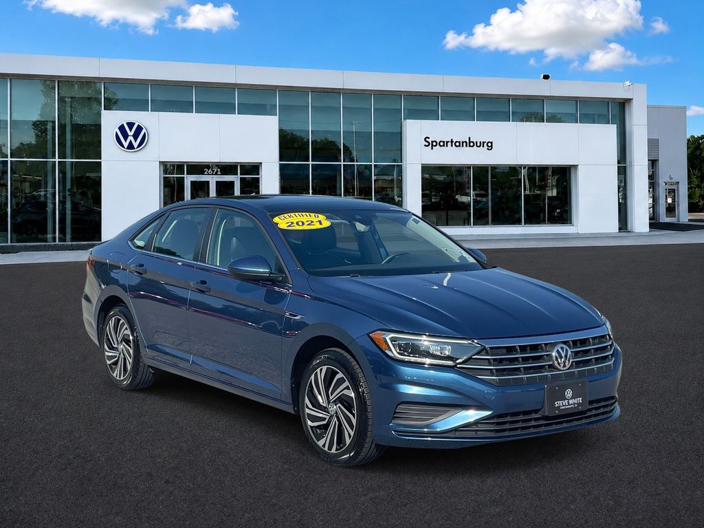 Blue Metallic 2021 Volkswagen Jetta Sedan Front-Wheel Drive 8-Speed Automatic