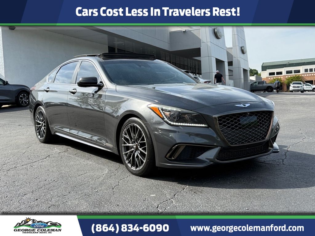 Gray 2018 Genesis G80 3.3T Sport Sedan Rear-Wheel Drive 8-Speed Automatic