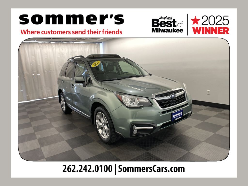 Jasmine Green Metallic 2017 Subaru Forester 2.5i Touring SUV / Crossover All-Wheel Drive Continuously Variable Transmission