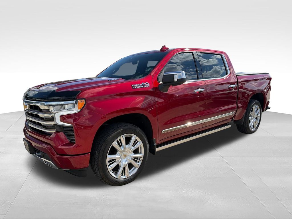 Cherry Red Tintcoat 2022 Chevrolet Silverado 1500 High Country Crew Cab 4WD Pickup Truck Four-Wheel Drive Automatic