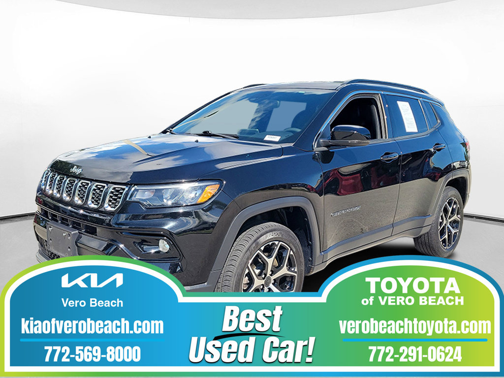 Diamond Black Crystal Pearlcoat 2025 Jeep Compass SUV / Crossover Four-Wheel Drive 8-Speed Automatic