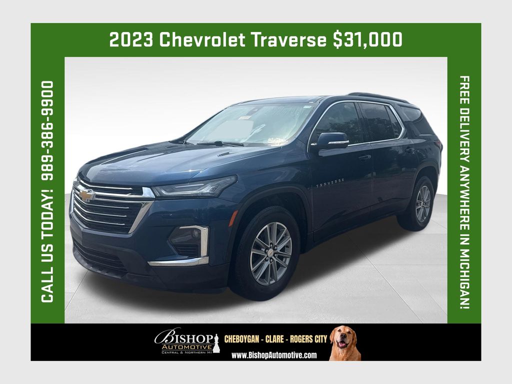 Northsky Blue Metallic 2023 Chevrolet Traverse SUV / Crossover Four-Wheel Drive 9-Speed Automatic
