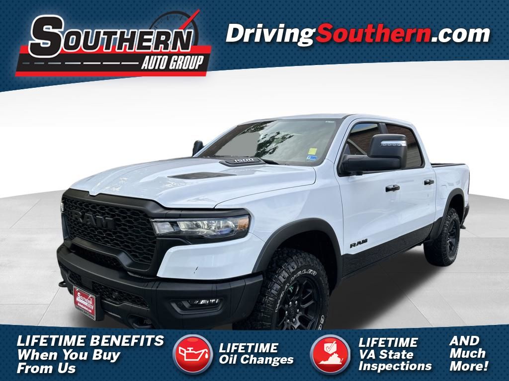Bright White Clearcoat 2026 RAM 1500 Pickup Truck Four-Wheel Drive 8-Speed Automatic