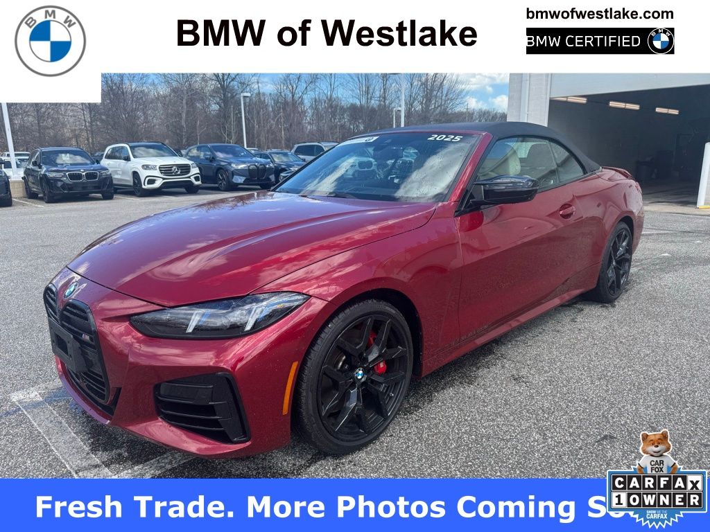 Red Metallic 2025 BMW 4 Series M440i Convertible xDrive Convertible All-Wheel Drive 8-Speed Automatic