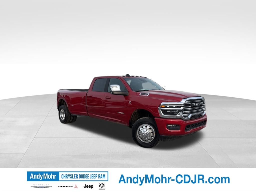 Molten Red Pearlcoat 2026 RAM 3500 Laramie Crew Cab LB DRW 4WD Pickup Truck Four-Wheel Drive 8-Speed Automatic