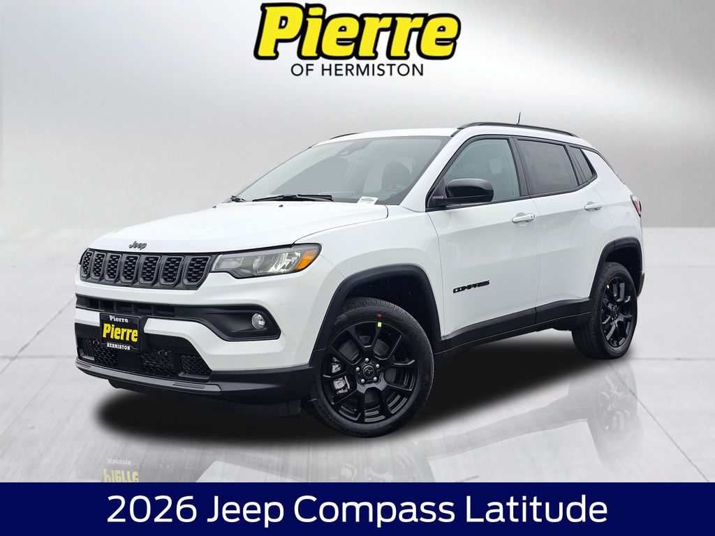 Bright White Clearcoat 2026 Jeep Compass Latitude 4WD SUV / Crossover Four-Wheel Drive 8-Speed Automatic