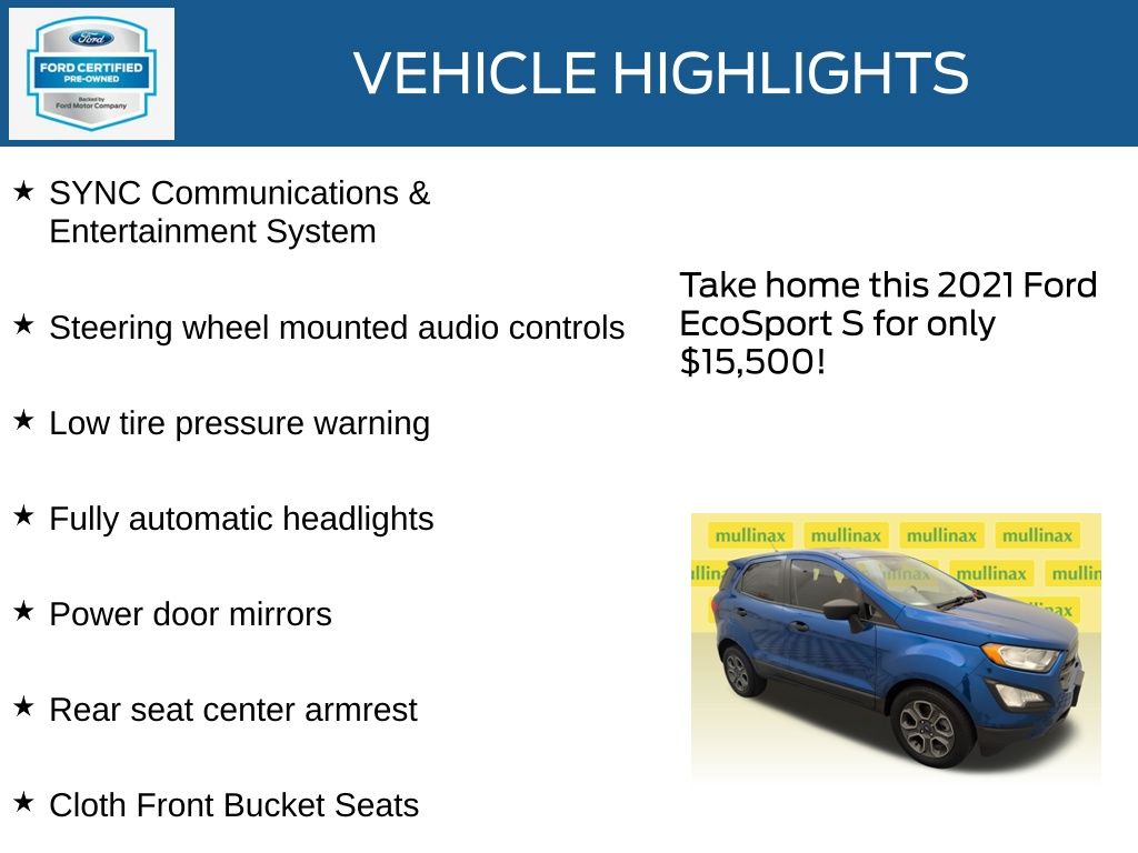 Certified Used 2021 Blue Ford S image 23
