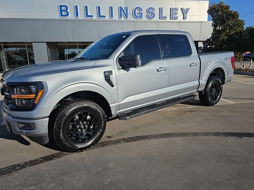 Iconic Silver Metallic 2024 Ford F-150 XLT SuperCrew 4WD Pickup Truck Four-Wheel Drive Automatic