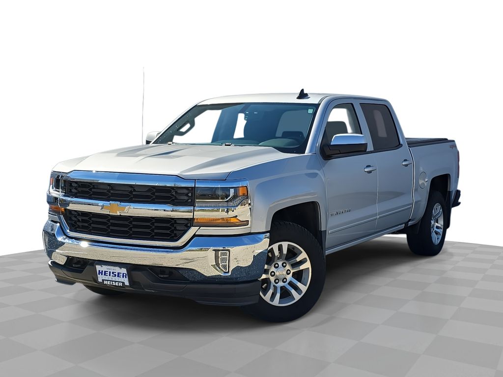 Silver Ice Metallic 2016 Chevrolet Silverado 1500 LT Crew Cab 4WD Pickup Truck Four-Wheel Drive 6-Speed Automatic Overdrive