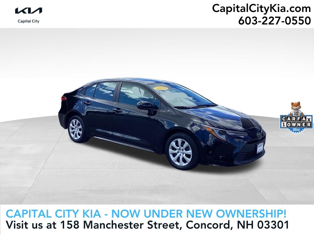 Midnight Black Metallic 2024 Toyota Corolla Sedan Front-Wheel Drive Continuously Variable Transmission