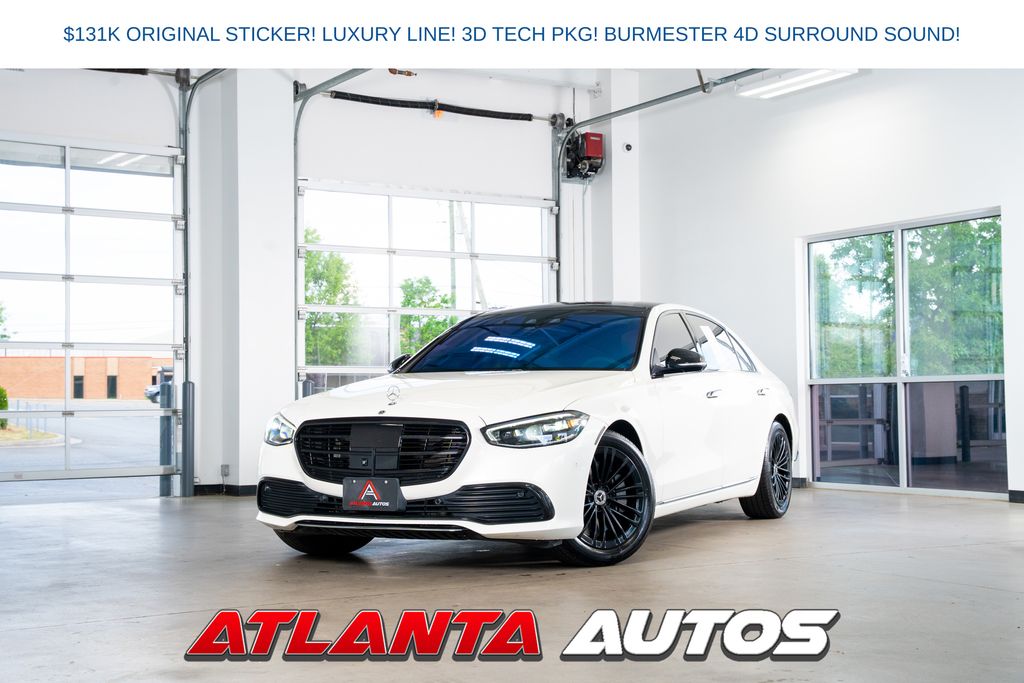 MANUFAKTUR Cashmere White Magno 2022 Mercedes-Benz S-Class S 500 4MATIC AWD Sedan All-Wheel Drive 9-Speed Automatic