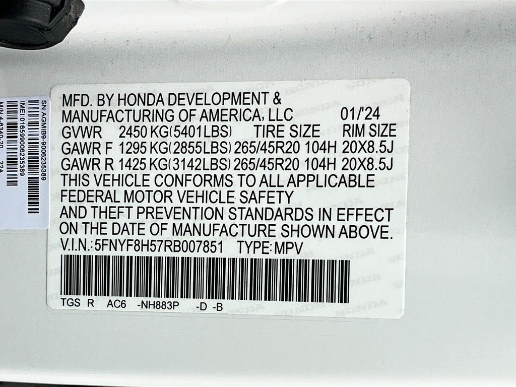 Used 2024 White Honda EX-L image 33