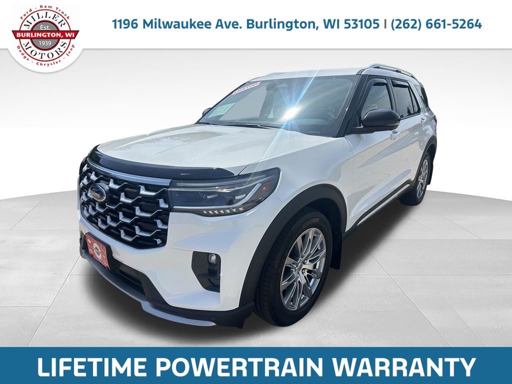 White Metallic 2025 Ford Explorer SUV / Crossover All-Wheel Drive Automatic
