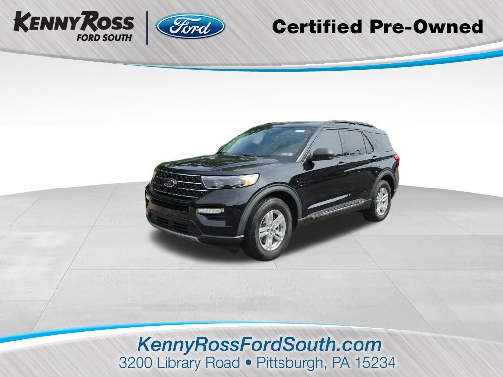 Black Metallic 2021 Ford Explorer SUV / Crossover All-Wheel Drive Automatic